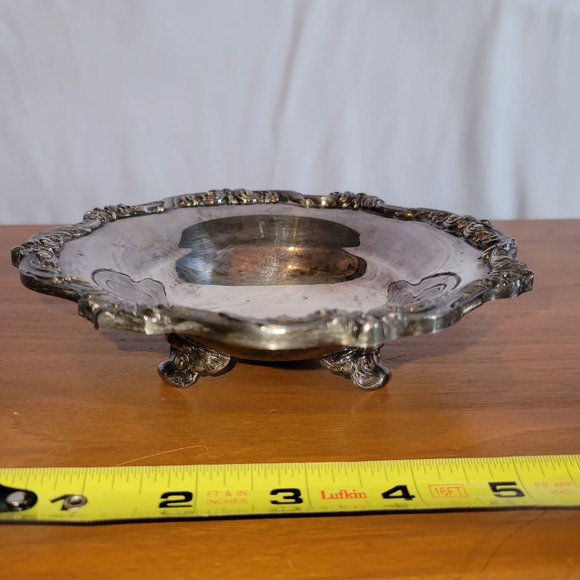 Vintage Towle Silver Plated Brass Bowl Made in USA Candy Dish Nut Bowl - Picture 5 of 13
